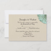 Sage Succulent Wedding Response Card RSVP Karte (Vorderseite)