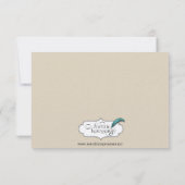 Sage Succulent Wedding Response Card RSVP Karte (Rückseite)