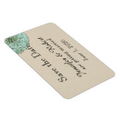 Sage Succulent Wedding Save the Date Magnet (Rechte Seite)