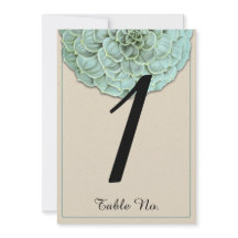 Sage Succulent Wedding Tischnummer