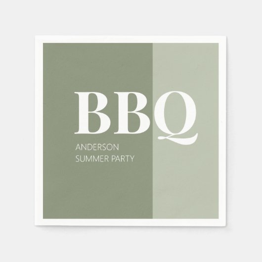 Sage Summer BBQ-Party Serviette (Vorderseite)