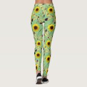 Sage Sunflower Dragenfly Leggings (Rückseite)