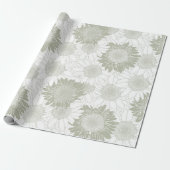 Sage Sunflower Geschenkpapier (Ungerollt)