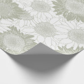 Sage Sunflower Geschenkpapier (Ecke)