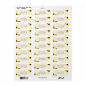 Sage Sunflower Themed Return Stickers (Vorne)
