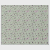 Sage Sweet Little Critter Feminine Blush Pink Geschenkpapier (Flach)