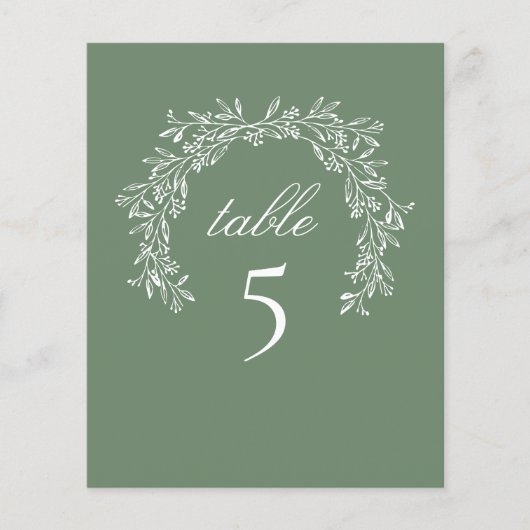 Sage Table Luxus Botanischer Kranz (Vorderseite)