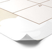 Sage Teddy Bären schätzen den Fälligkeitskalender Poster (Ecke)