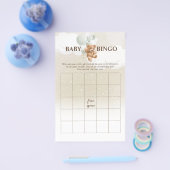 Sage Teddy Bear BINGO Baby Showspiele Flyer (Einzeln)