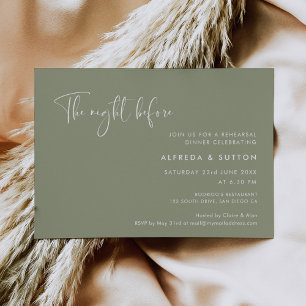 Sage The night before dinner Probe dinner Einladung