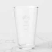 Sage Toile de Jouy Wedding Glass Cup with Cherub Glas (Rückseite)