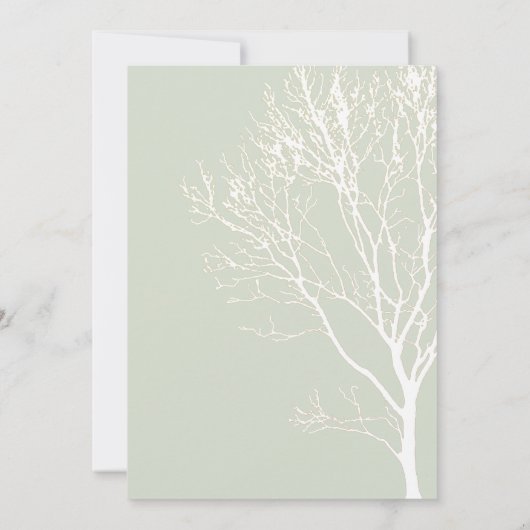 Sage Tree Eltern Names Custom Wedding Einladung (Rückseite)