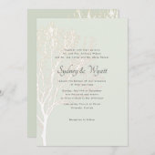 Sage Tree Eltern Names Custom Wedding Einladung (Vorne/Hinten)