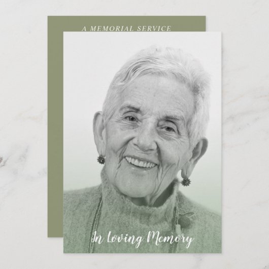 Sage Trendy Transparency Effect Funeral Dear Ones (Vorne/Hinten)