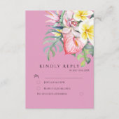 Sage Tropical Floral Botanical Wedding Begleitkarte (Vorderseite)