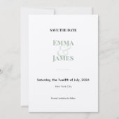 Sage Two-Tone Et-Zeichen Hochzeit Terminankündigun Save The Date (Vorderseite)