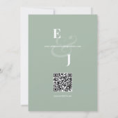 Sage Two-Tone Et-Zeichen Hochzeit Terminankündigun Save The Date (Rückseite)