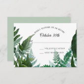Sage UAWG Wedding Ferns Forest Foliage Leaf Blätte Einladung (Vorne/Hinten)