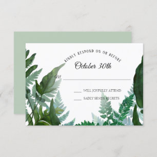 Sage UAWG Wedding Ferns Forest Foliage Leaf Blätte Einladung