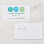 Sage und Aqua Sand Dollar Visitenkarten Visitenkarte (Vorne/Hinten)