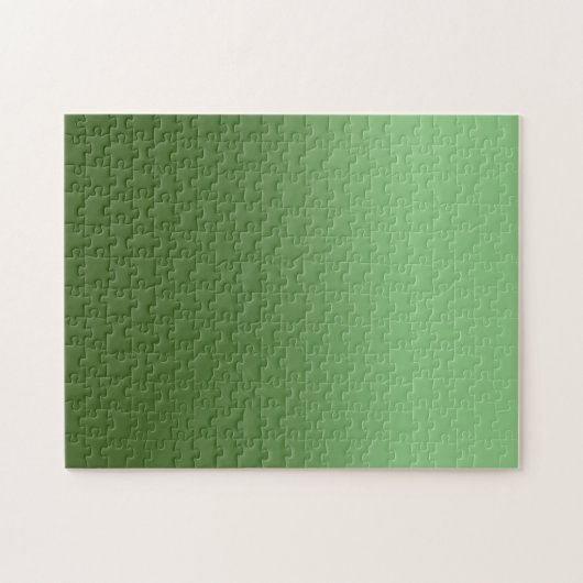 Sage und Forest Green Monotone Ombre Puzzle (Horizontal)