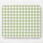 Sage und White Gingham Mousepad (Vorne)