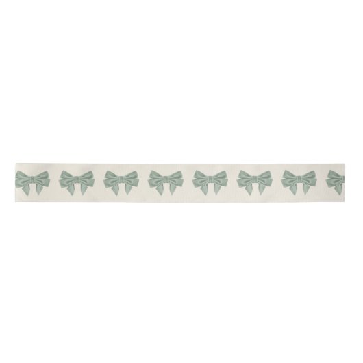 Sage Velvet Bowdesign Satinband (Vorderseite)
