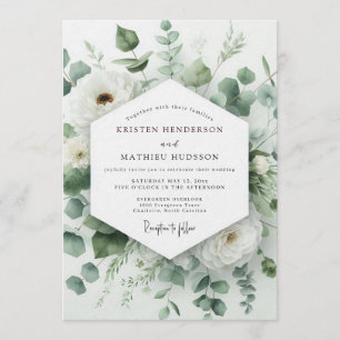 Sage Verdant Eucalyptus Hochzeit Einladung