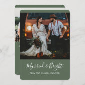 SAGE Verheiratet & hell neu Feiertagskarte (Vorne/Hinten)