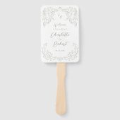 Sage Vintag Blüh Monogram Wedding Program Fächer (Vorderseite)