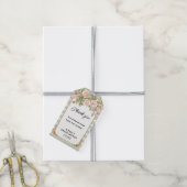 Sage Vintage Blush Floral Bridal Shower Geschenkanhänger (Mit Garn)