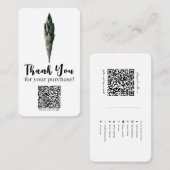 Sage Vintage Geschenkkauf QR Social Media Connect Visitenkarte (Vorne/Hinten)
