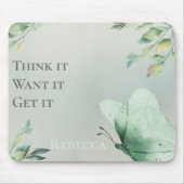 Sage Watercolor Motivational Personalized Mousepad (Vorne)