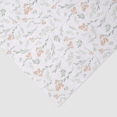 Sage Watercolor Wildflower Floral Custom Name Seidenpapier (Detail)