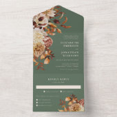 Sage Wedding All In One Einladung (Innen Boden)