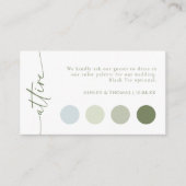 Sage Wedding Attire Enclosure Card Begleitkarte (Vorderseite)