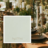 Sage Wedding Cocktail Serviette