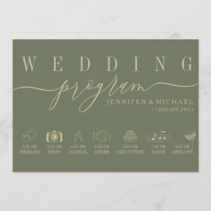 Sage Wedding Custom Icon Timeline Zeremonie Plan Programm