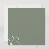 Sage Wedding green Indie Rustic Simple Vielen Dank Einladung (Rückseite)