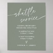 SAGE Wedding Shuttle Service Sign Poster (Vorne)