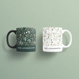 Sage Weihnachten modern minimalbotanisch elegant Kaffeetasse