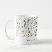 Sage Weihnachten modern minimalbotanisch elegant Kaffeetasse (Links)