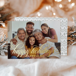 Sage Weihnachtsmuster Einfaches Skript Folien Feiertagskarte