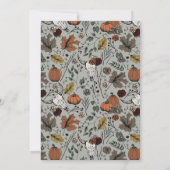 Sage Western Erntedank Kuh Skull Fall Ernte Einladung (Rückseite)