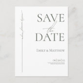 Sage Where Forever Begins Save The Date Ankündigungspostkarte (Vorderseite)