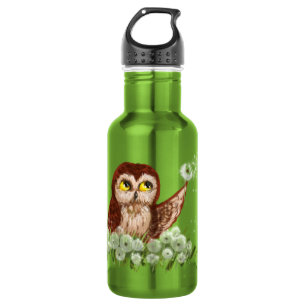 Säge-whet Eulenlöwenzahn Trinkflasche