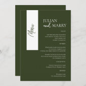 SAGE Whispers Soiree Menükarte (Vorne/Hinten)