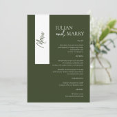 SAGE Whispers Soiree Menükarte (Stehend Vorderseite)