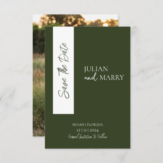 SAGE Whispers Soiree mit Foto Save The Date (Vorne/Hinten)