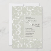 Sage White Lace Hook Delicate Einladung (Vorderseite)